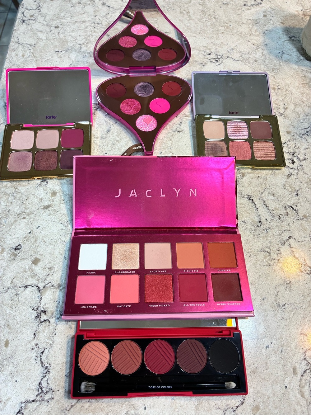 Pink & Rose Eyeshadow Palette Set - Tarte, Jaclyn & dose of colors